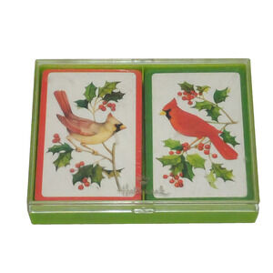 Vintage Hallmark Bridge Playing Cards Cardinals 2 Decks In Case New Old Stock